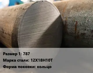 Поковка круглая 787 Сталь: 12Х18Н10Т кольцо